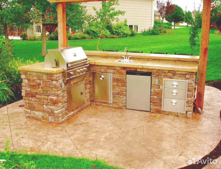 Барбекю, печь барбекю, барбекю зона