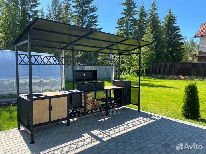 Кованые мангалы с крышей