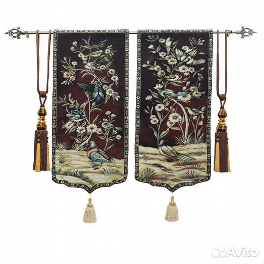 Гобелен с птицами и цветами,хлопок