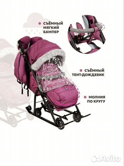 Санки коляска Nika новые