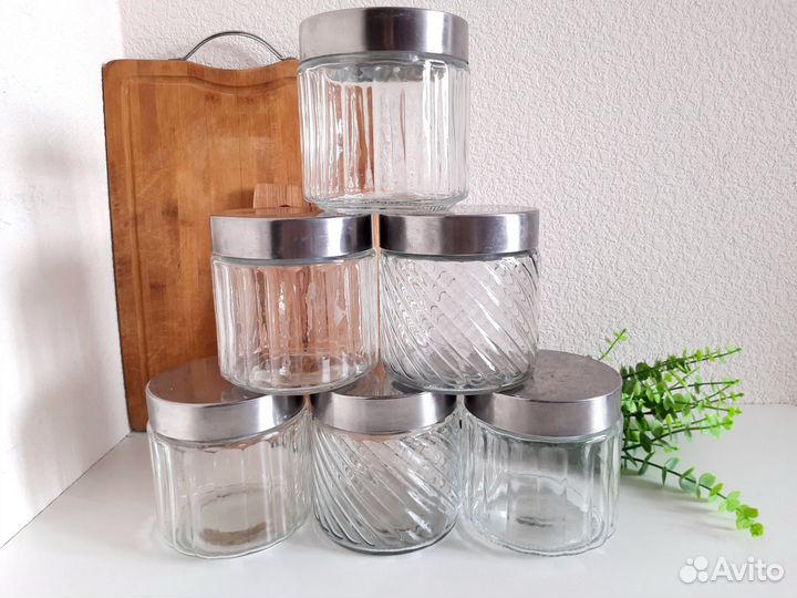 Банки для сыпучих продуктов стекло