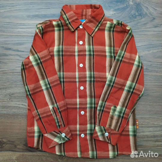 H&M. 122 Рубашка фланелевая в клетку