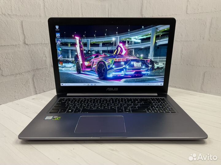 Игровой ноутбук Asus i7/4ядра/16gb/GTX1050(4gb) 12