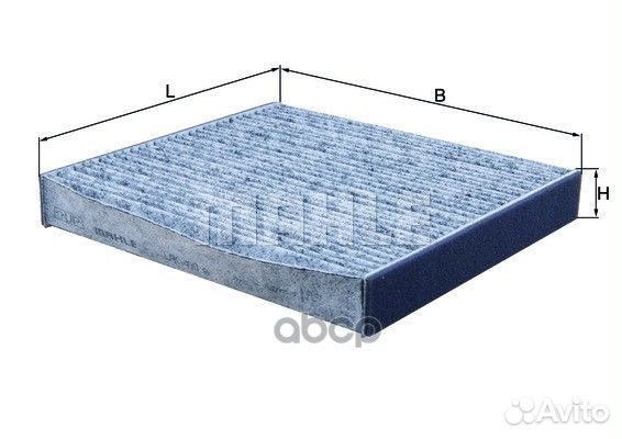 Фильтр салона lexus LS 2006 с актив.углем lak