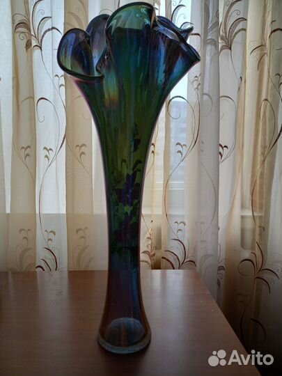 Ваза для цветов цветное стекло СССР