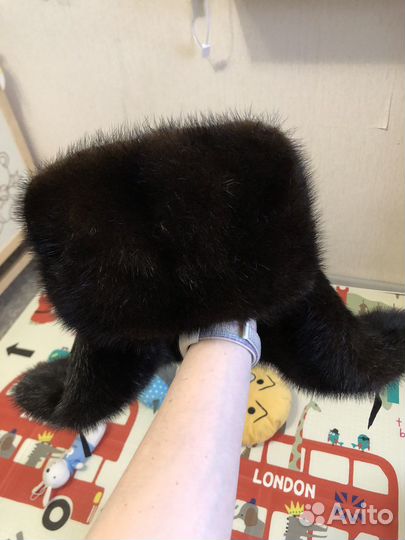 Норковая шапка мужская ушанка