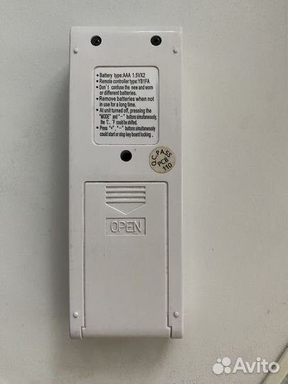 Пульт для кондиционера electrolux YB1FA