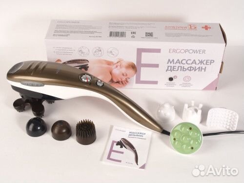Дельфин вибро-массажер, 8 насадок
