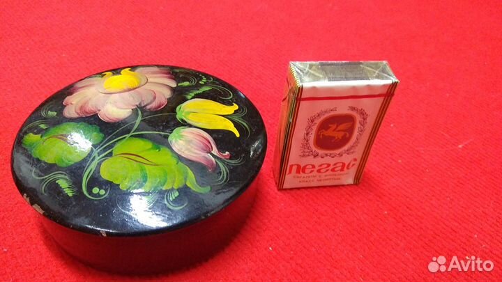 Шкатулка. Лак. Роспись. Винтаж