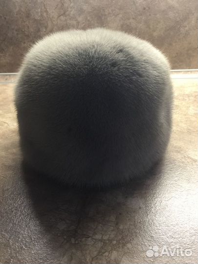 Шапка женская из голубой норки