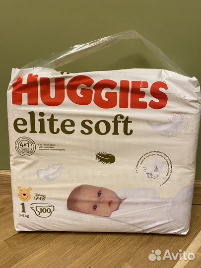 Подгузники huggies elite soft 1