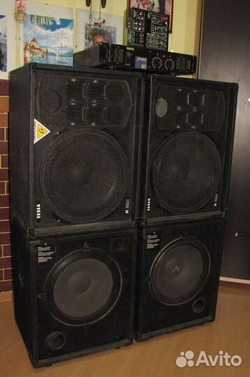 Колонки Сабы 2160W 4шт D15