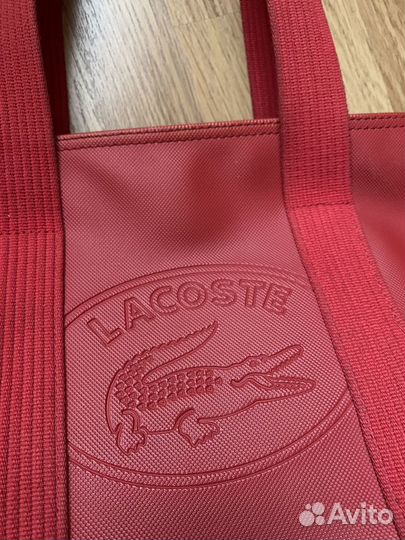 Кожанная сумка Lacoste