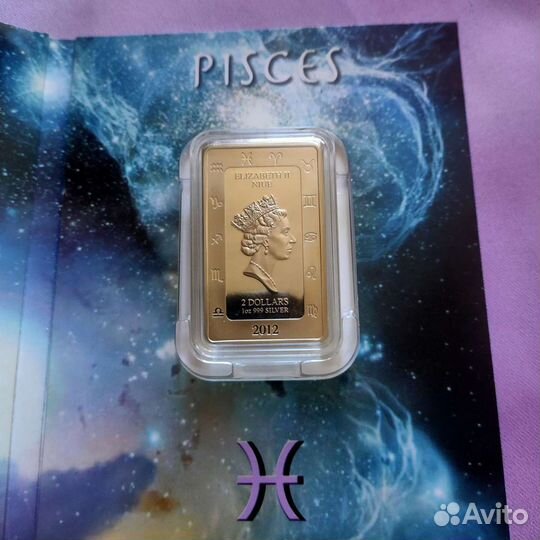 Монета Рыбы(серебро), Ниуэ, 2012