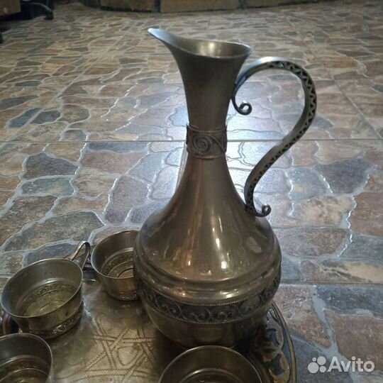 Набор Графин + поднос + подстаканники