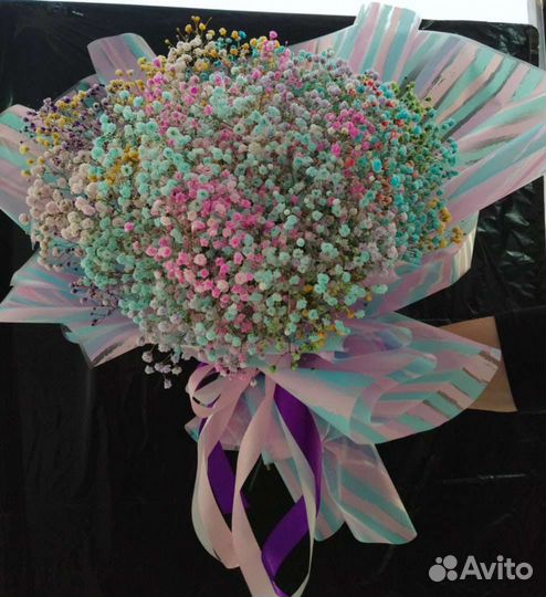 Облако цветной гипсофилы