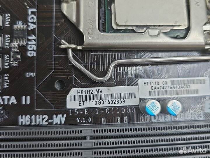 Материнская плата 1155 ECS h61h2-mv бу