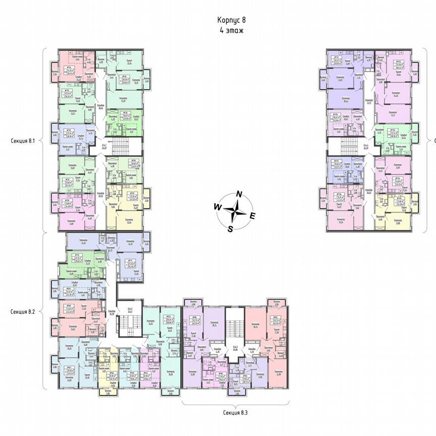 2-к. квартира, 62,6 м², 4/4 эт.