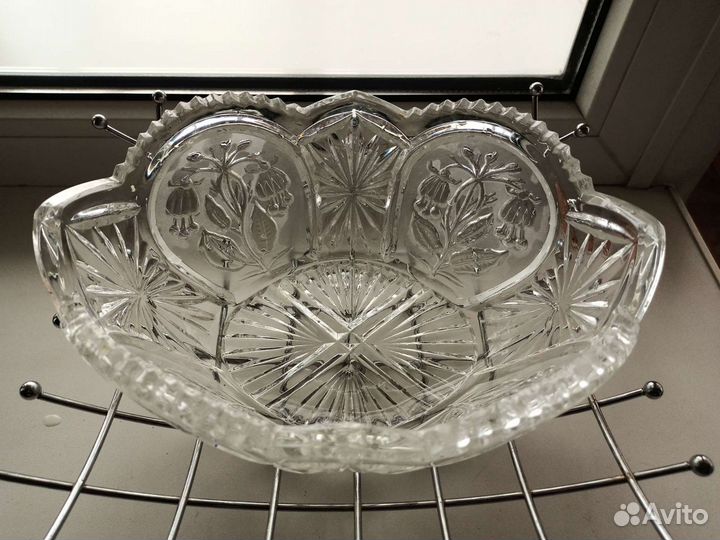 Ваза для фруктов хрусталь СССР
