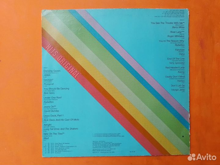 Виниловая пластинка Hits Original