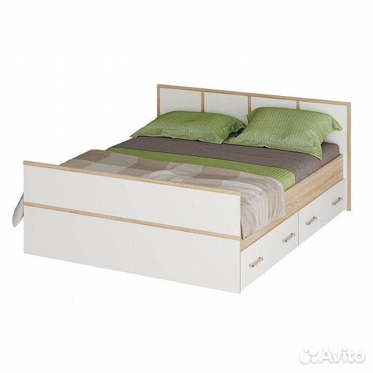 Кровать с ящиками Киото + матрас 160х200см