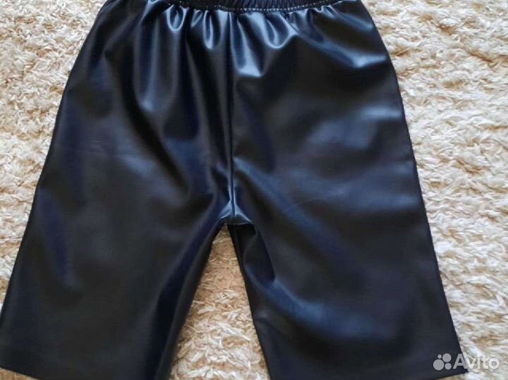 Шорты экокожа новые