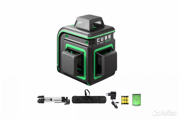 Уровень лазерный ADA cube 3-360 green professional