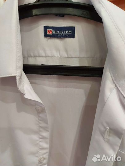 Белая рубашка на мальчика ромт 152 158