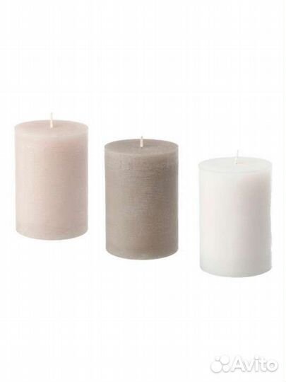 Ароматизированные свечи Лугга IKEA набор 3 шт