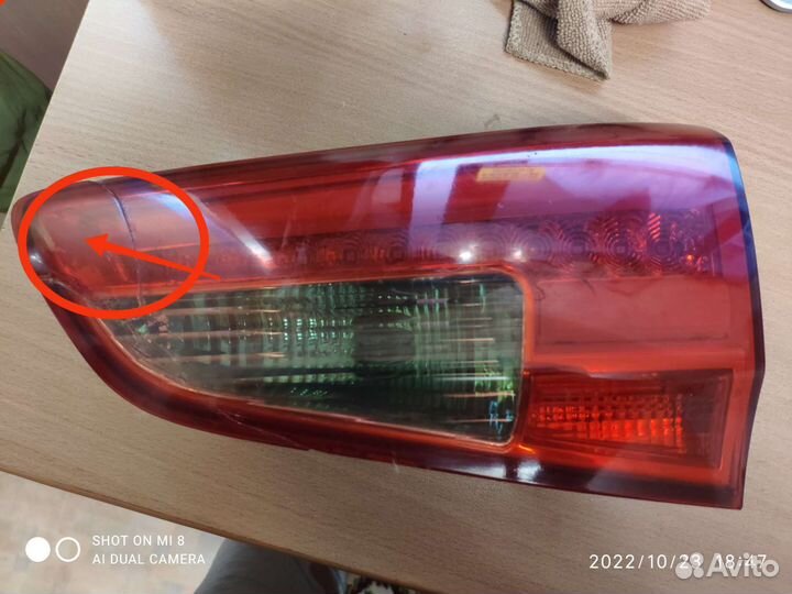 Фонарь правый внутренний Kia Ceed 2 12-18г