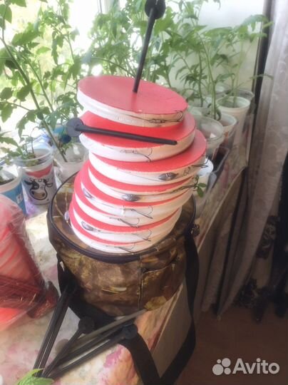 Кружки жерлицы на хищную рыбу сумка 8 шт