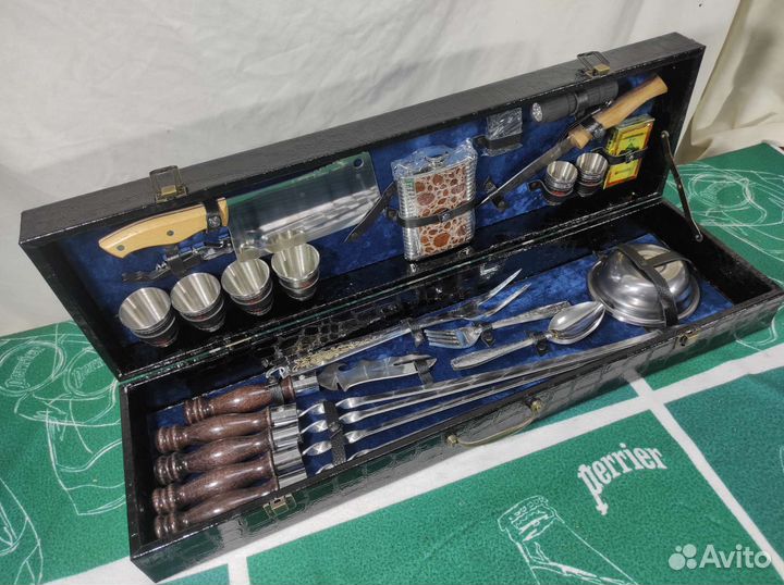 Подарочный набор шашлычный в кейсе шампура