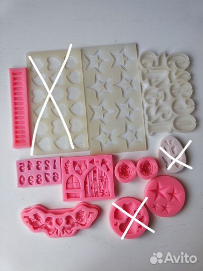 Силиконовые молды/формы для декора из шоко/мастики