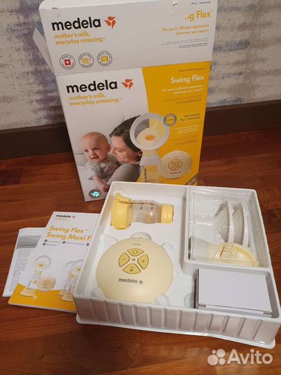 Молокоотсос medela swing flex электрический