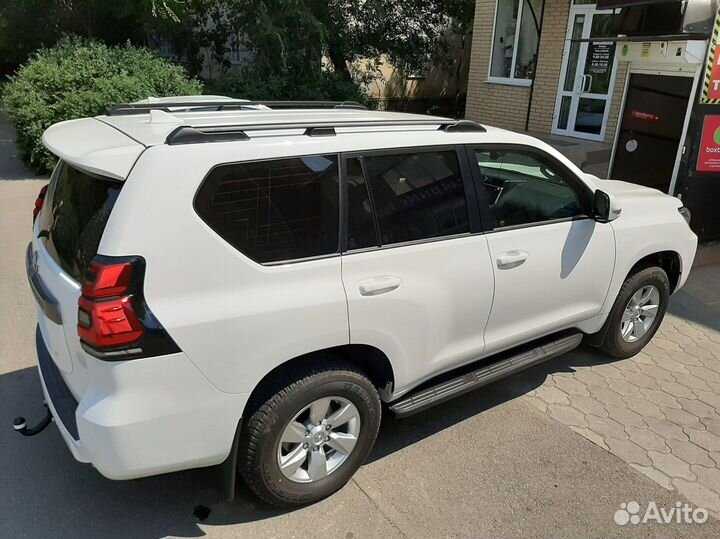 Рейлинги на крышу Toyota Land Cruiser Prado черные