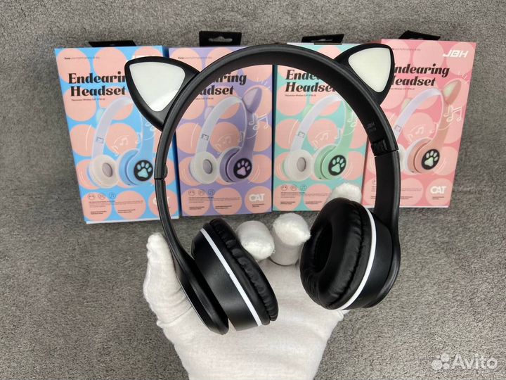 Беспроводные наушники с кошачьими ушками