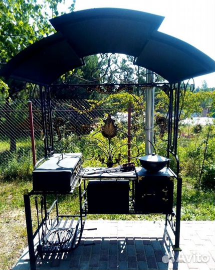 Мангал с крышей