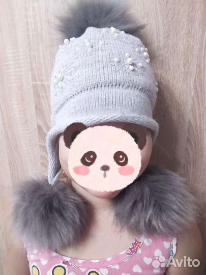 Шапка зимняя для девочки 50-52
