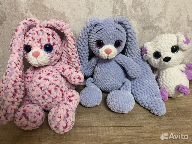 Зайчик ручной работы Амигуруми