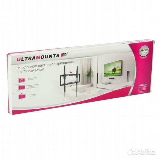 Кронштейн Ultramounts UM832T, для тв, наклонный, 32-55