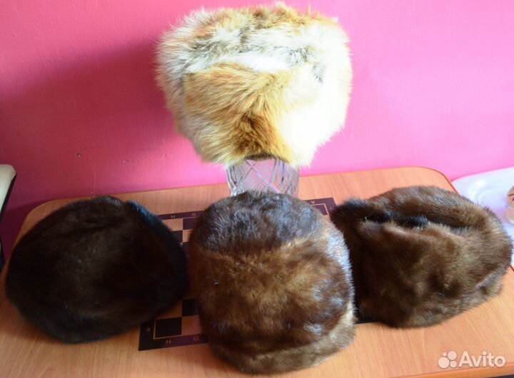 Шапки Берет женские Норка Лиса 57 размера