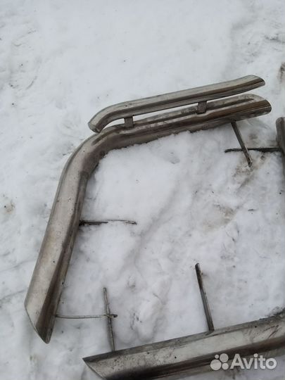 Защита заднего бампера крузак 100