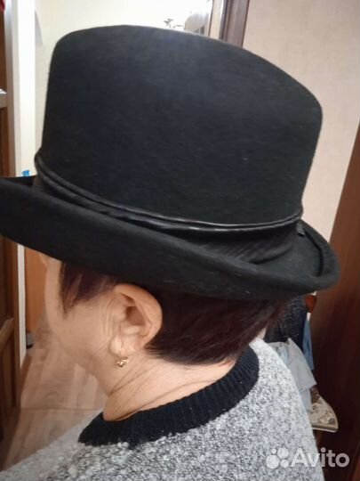 Шляпа фетровая женская черная