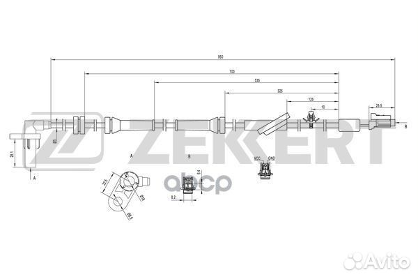 Датчик ABS передн. лев. Nissan Almera (N16) 02