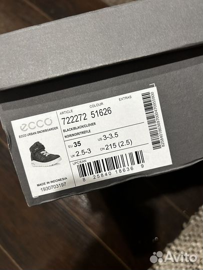 Ботинки ecco gore tex 35