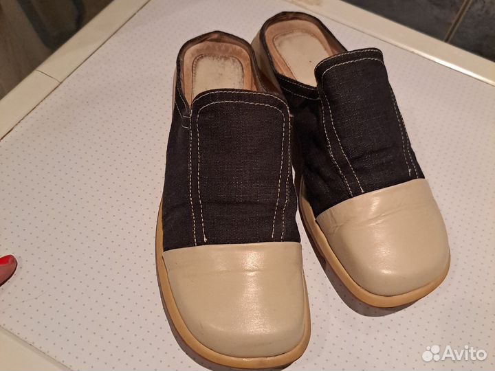 Сабо женские 38 размер натуральная кожа