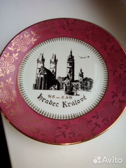 Тарелка настенная. Градец- Кралове. Фарфор MZ