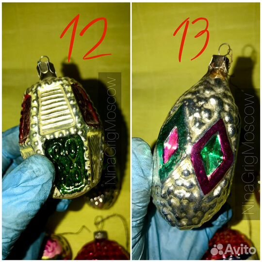 26 старинных елочных игрушек. Каталог. Редкие СССР