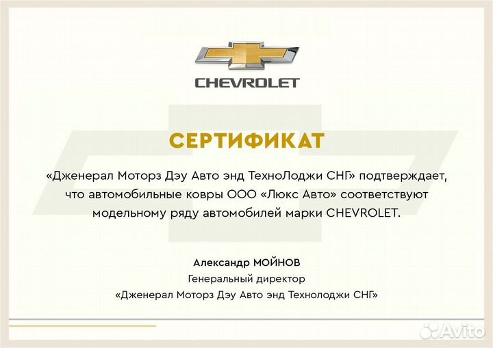 3D Коврики Chevrolet из Экокожи