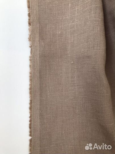 Ткань лён отрезы бежевый
